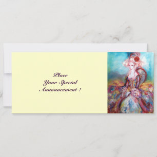 MADAME POMPADOUR ,Classy Gold Costume Party Invitation