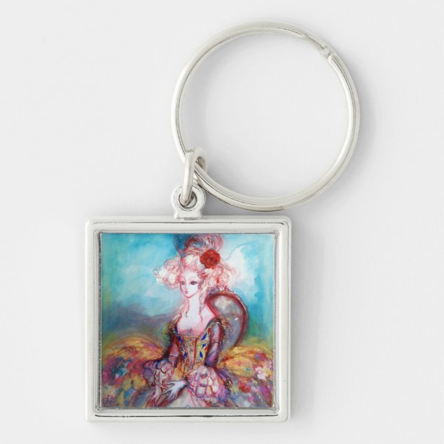 MADAME POMPADOUR Elegant Beauty Fashion Key Ring (Front)