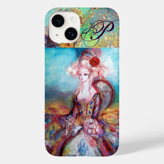 MADAME POMPADOUR  ELEGANT BEAUTY FASHION MONOGRAM Case-Mate iPhone CASE (Back)