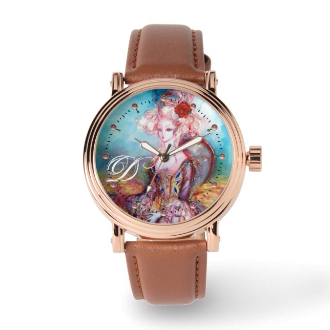 MADAME POMPADOUR ,ELEGANT BEAUTY FASHION MONOGRAM WATCH (Front)