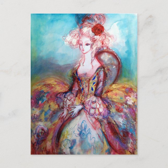 MADAME POMPADOUR / Elegant Beauty Fashion Postcard (Front)