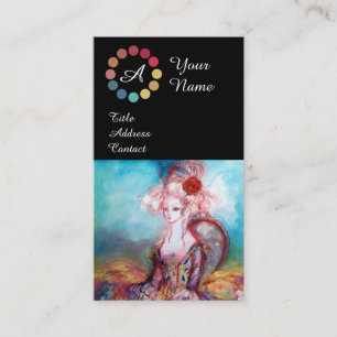 MADAME POMPADOUR MAKEUP ARTIST COLOR PALETTE BUSINESS CARD