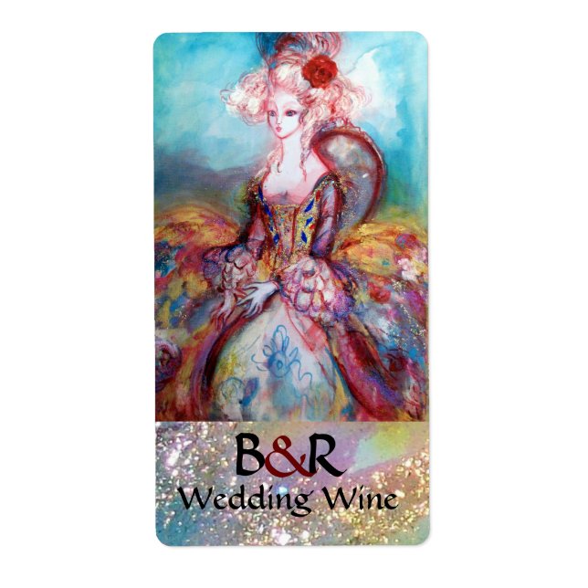 MADAME POMPADOUR MONOGRAM  Wedding Wine (Front)