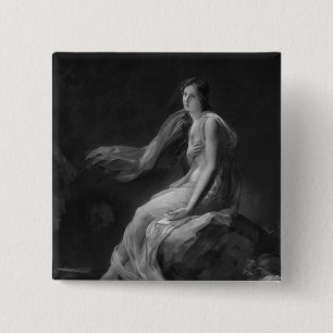 Madame Recamier 15 Cm Square Badge