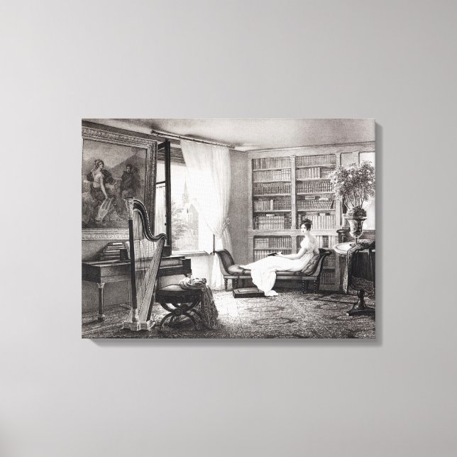 Madame Recamier at the Abbaye-aux-Bois Canvas Print (Front)