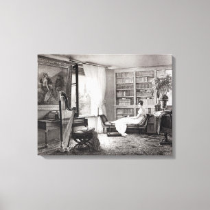 Madame Recamier at the Abbaye-aux-Bois Canvas Print