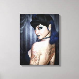Madame Sophie Vampire Queen Wrapped Canvas Print