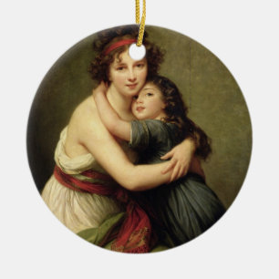 Madame Vigee-Lebrun and her Daughter Ceramic Tree Decoration