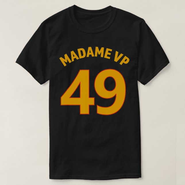 Madame VP 49 Vise President USA Jersey Blue Yellow T-Shirt (Design Front)