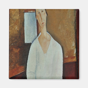 Madame Zborowska with Clasped Hands, c.1917 Magnet