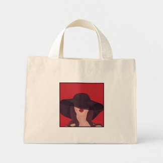 Madamemoiselle illustration mini tote bag