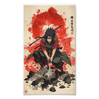 🖼 Madara Uchiha – Cinematic Watercolor Wall art