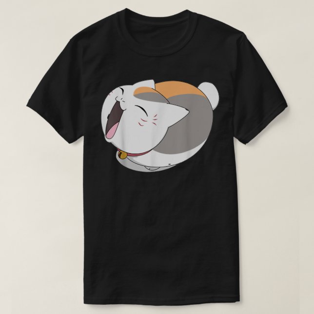 MadaraNatsume Yuujinchou, Cute anime neko yawning  T-Shirt (Design Front)