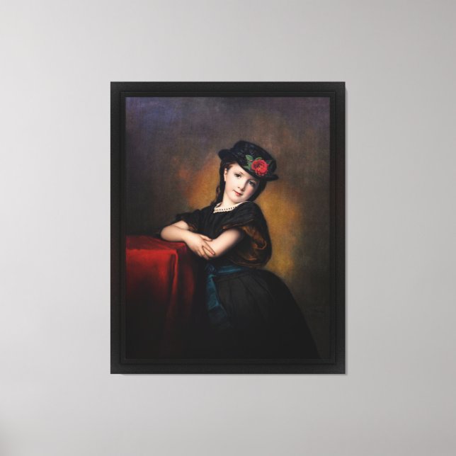 Mädchenporträt by Samuel Baruch Ludwig Halle Canvas Print (Front)