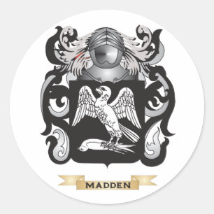 Madden Coat of Arms (Family Crest) Classic Round Sticker