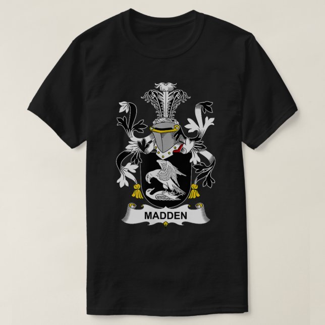 Madden Coat of Arms  Family Crest  T-Shirt (Design Front)
