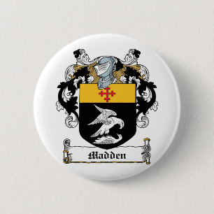 Madden Family Crest 6 Cm Round Badge