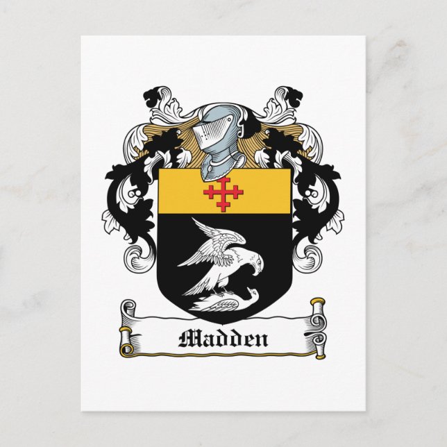 Madden Family Crest Postcard (Front)