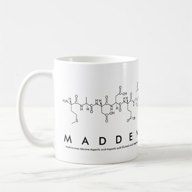 Madden peptide name mug (Left)