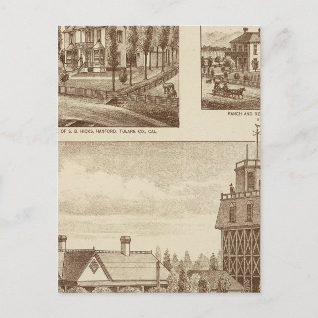 Madden residence, Water Works Postcard (Front)