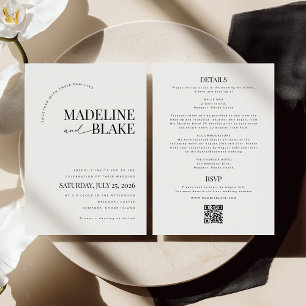 MADDIE Modern Wedding Invite RSVP + Details