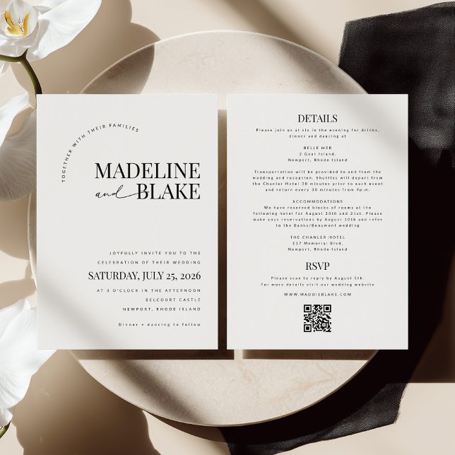 MADDIE Modern Wedding Invite RSVP + Details (Creator Uploaded)