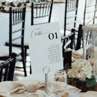 MADDIE Table Number Seating Chart Card