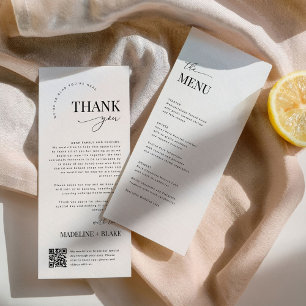 MADDIE Wedding Thank You Note with QR Code Menu