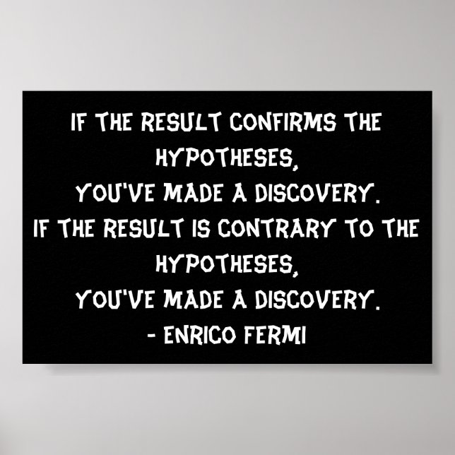 Made a Discovery Science Experiment Poster (Front)