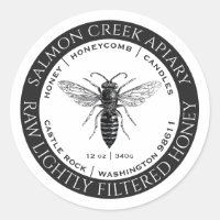 Made By Bees Queen Bee Raw Honey Label