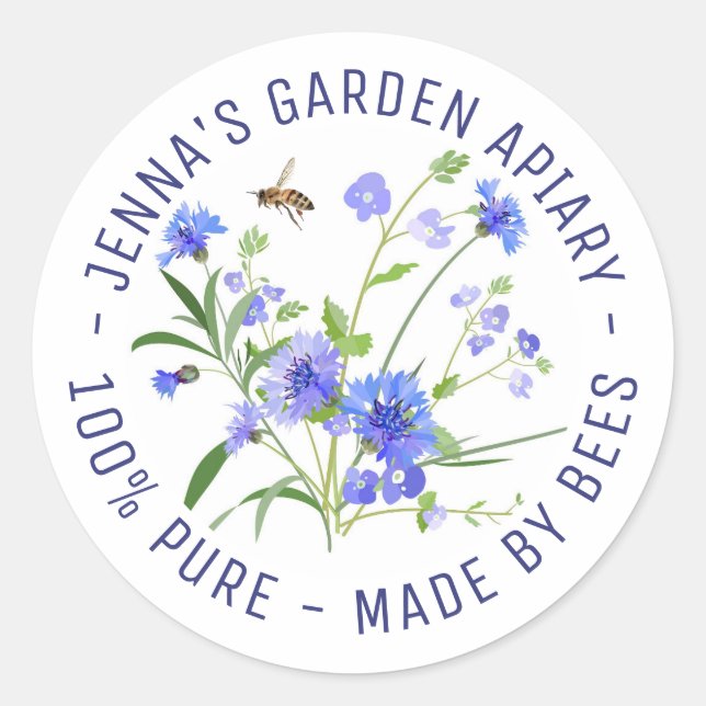 Made By Bees Wildflower Apiary Product Sticker     (Front)