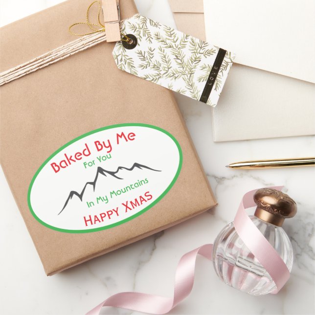 Made by Me for You Xmas Baking sticker (Gifting)