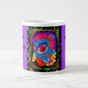 Made for art lovers abstract design large coffee mug