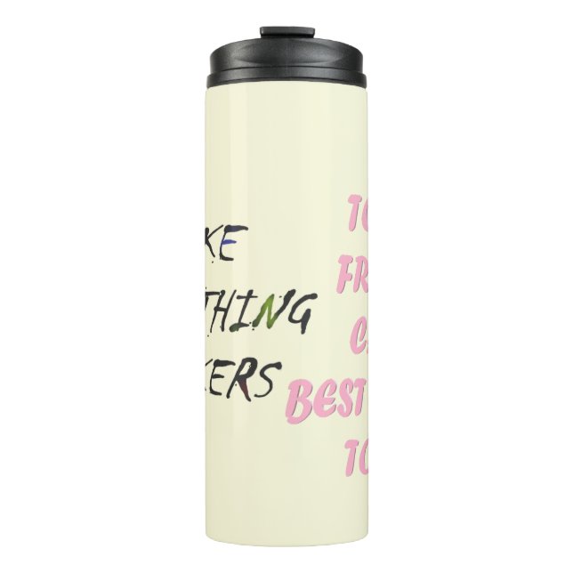 Made for Carol pink script funny style Thermal Tumbler (Front)
