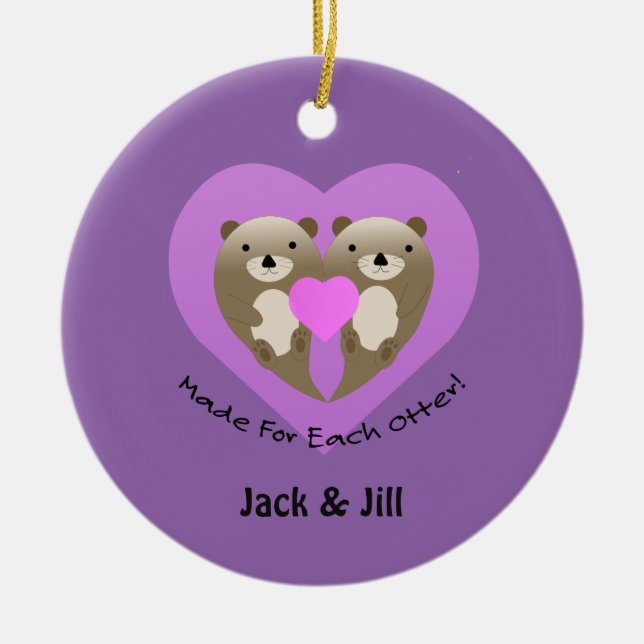 Made for Each Otter Ceramic Tree Decoration (Front)