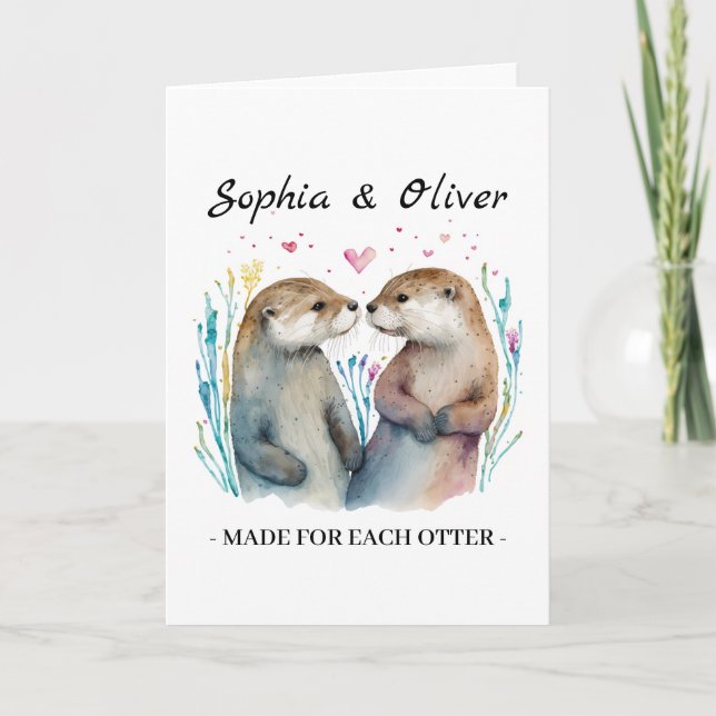 Made For Each Otter Love Valentine's Day Card (Front)