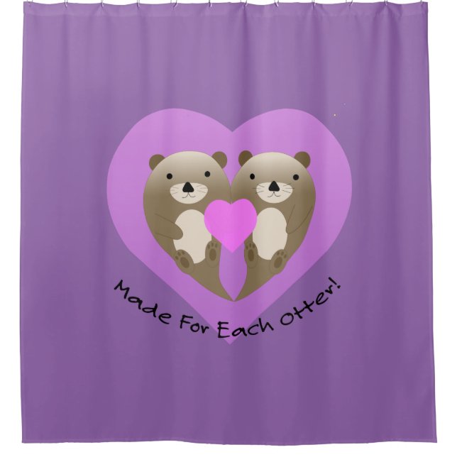 Made for Each Otter Shower Curtain (Front)