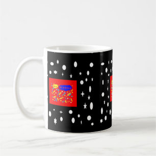 MADE FOR KAREN RED AND BLACK WHITE NAMED COFFEE MUG