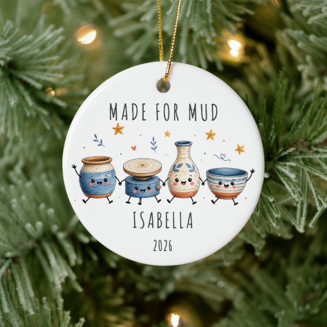 Made for Mud Personalised Pottery  Ceramic Tree Decoration (Tree)