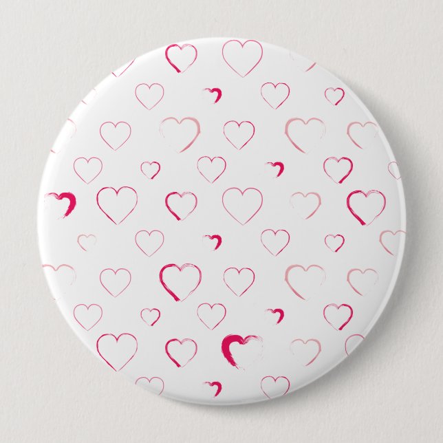 Made for you my heart 10 cm round badge (Front)