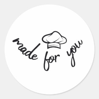 Made for you oval classic round sticker