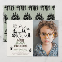 Made Four Adventure Camping Photo Boy 4th Birthday