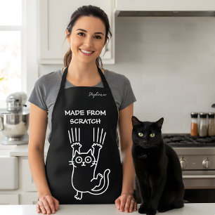 Made from scratch funny cat kitchen  apron