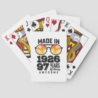 Made In 1926 97 Years Of Being Awesome Playing Cards