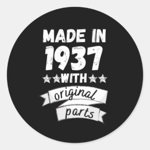 made in 1937 with original parts, classic round sticker