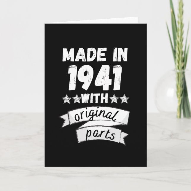 made in 1941 with original parts, card (Front)