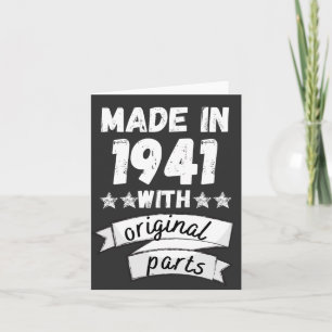 made in 1941 with original parts, note card