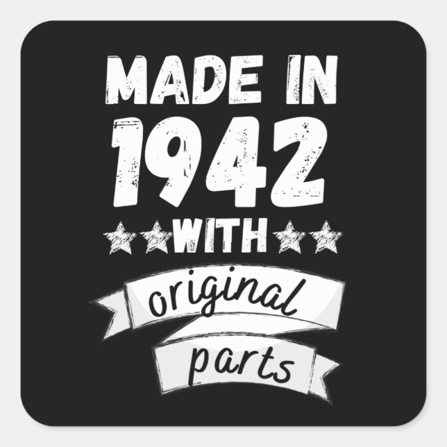 made in 1942 with original parts, square sticker (Front)
