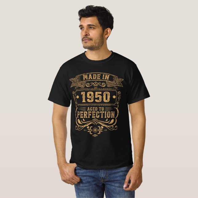 Made in 1950 Aged to Perfection Men's Birthday T-S T-Shirt (Front Full)