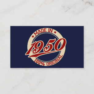 Made In 1950 Business Card